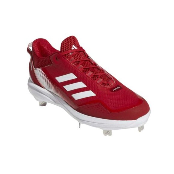 Adidas Cleats Men's 12 1/2 Red White Icon 7 Baseball Metal Low Top S23861